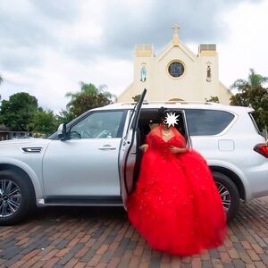 Stunning Scarlet Quinceañera Dress